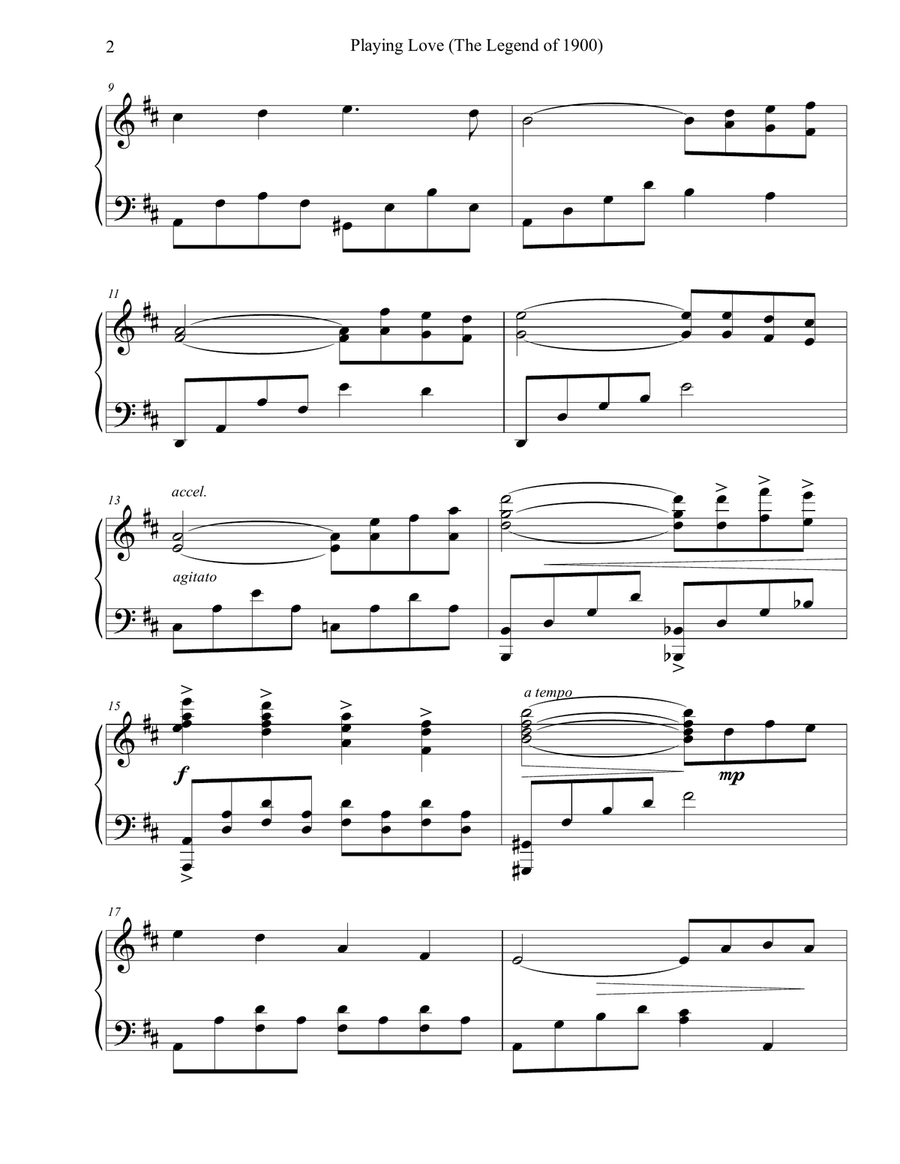 Playing Love Piano Solo scores gallery preview page 2