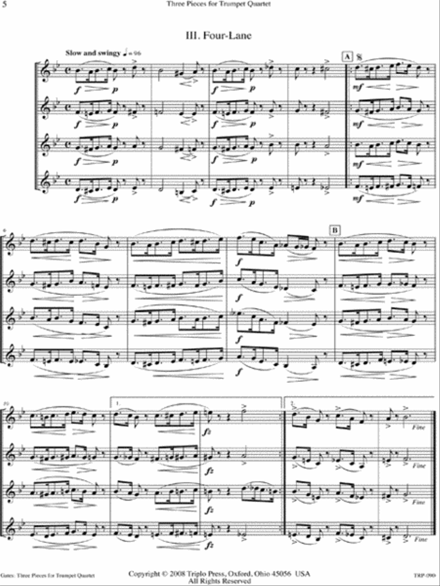 Three Pieces Small Ensemble scores gallery preview page 4