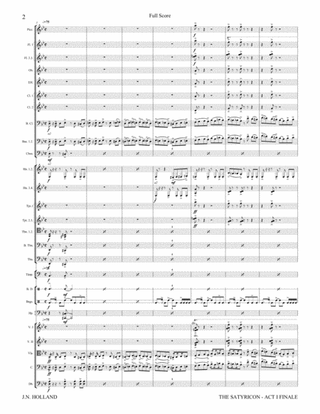 Act I Finale from the Ballet "The Satyricon" Full Score and Parts image number null