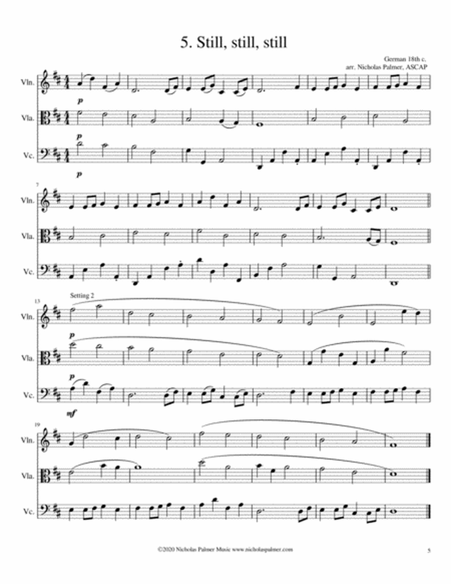 10 Christmas Carol Arrangements for String Trio - vol. 2