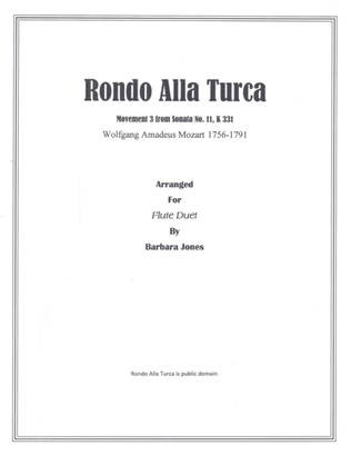 Rondo Alla Turca (Flute Duet)