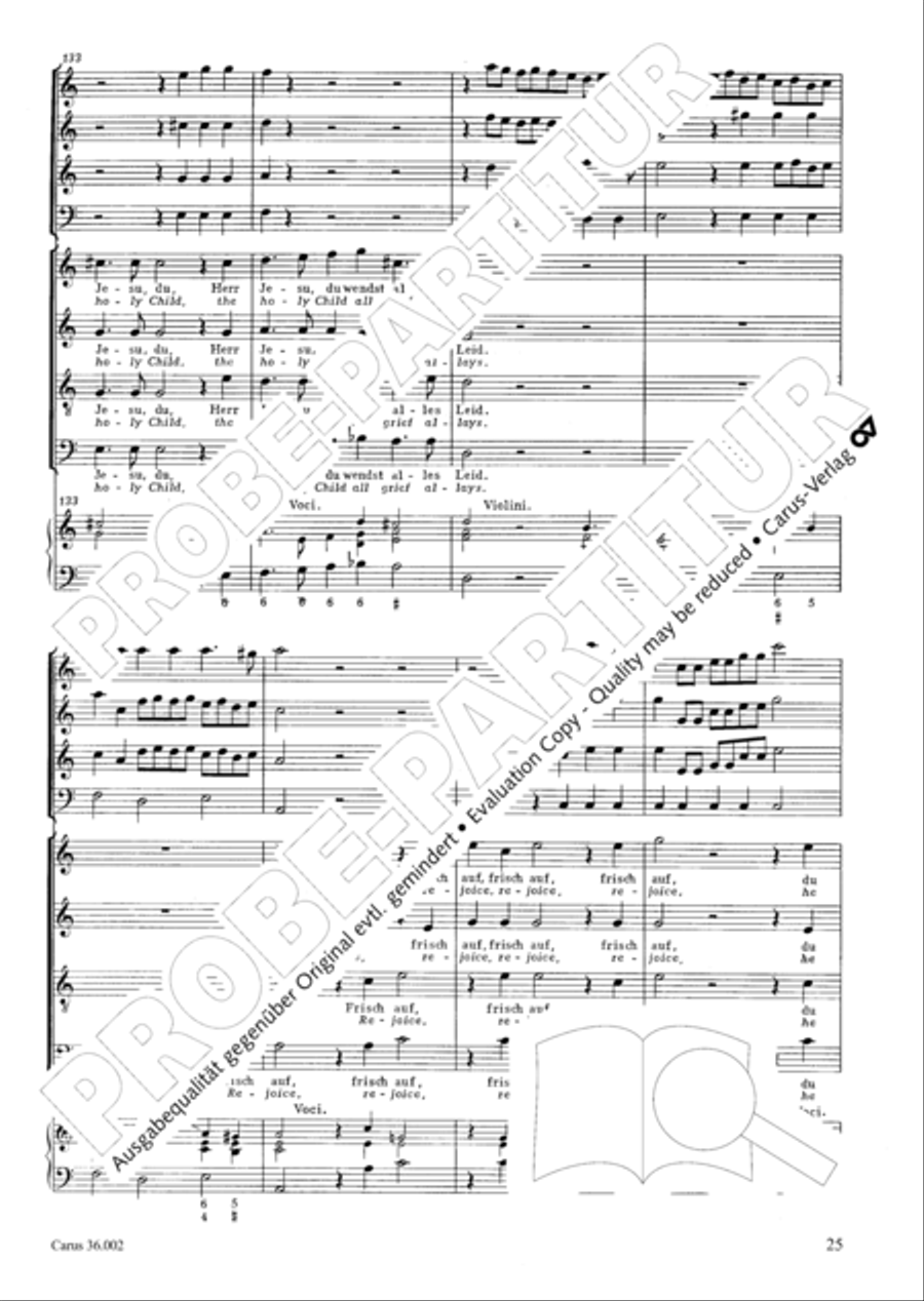 The newly born child (Das neugeborne Kindelein) 4-Part scores gallery preview page 26