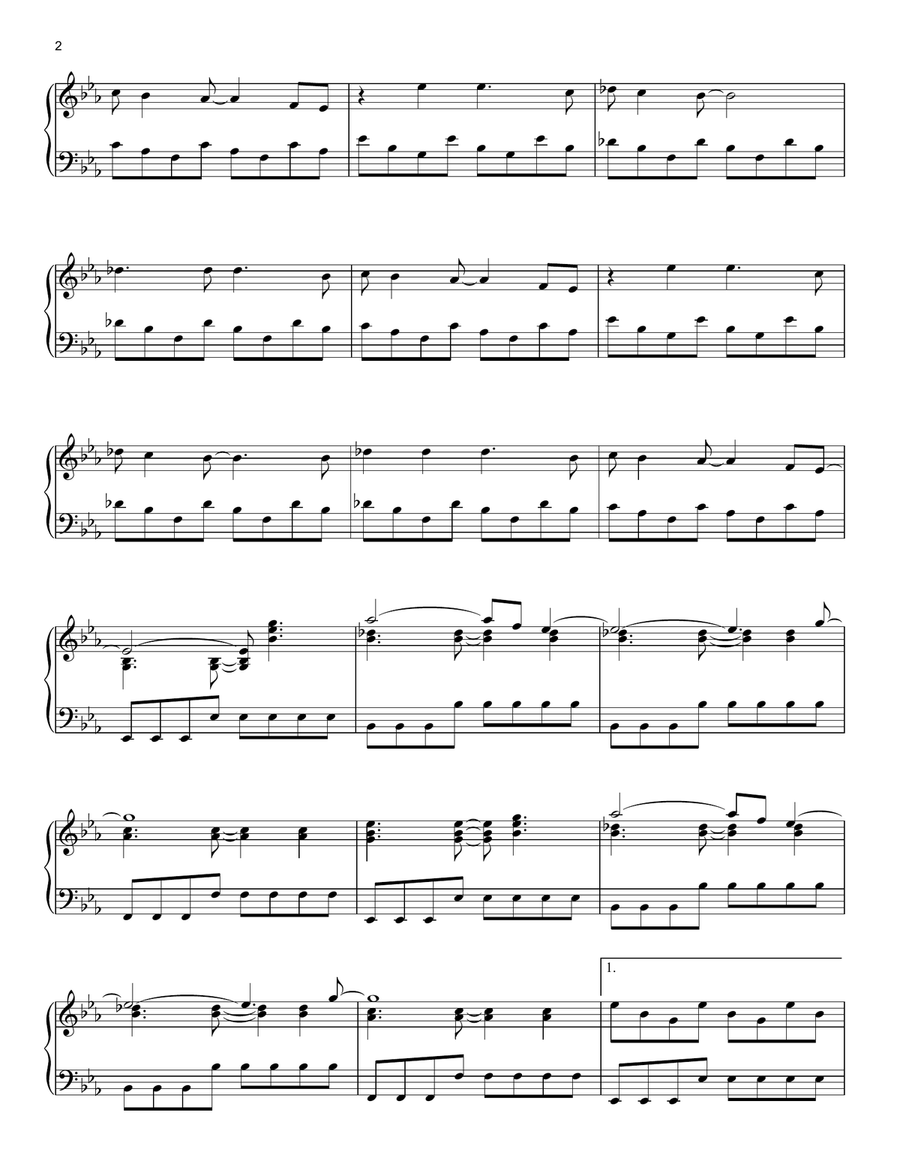 Clocks Piano Solo scores gallery preview page 2