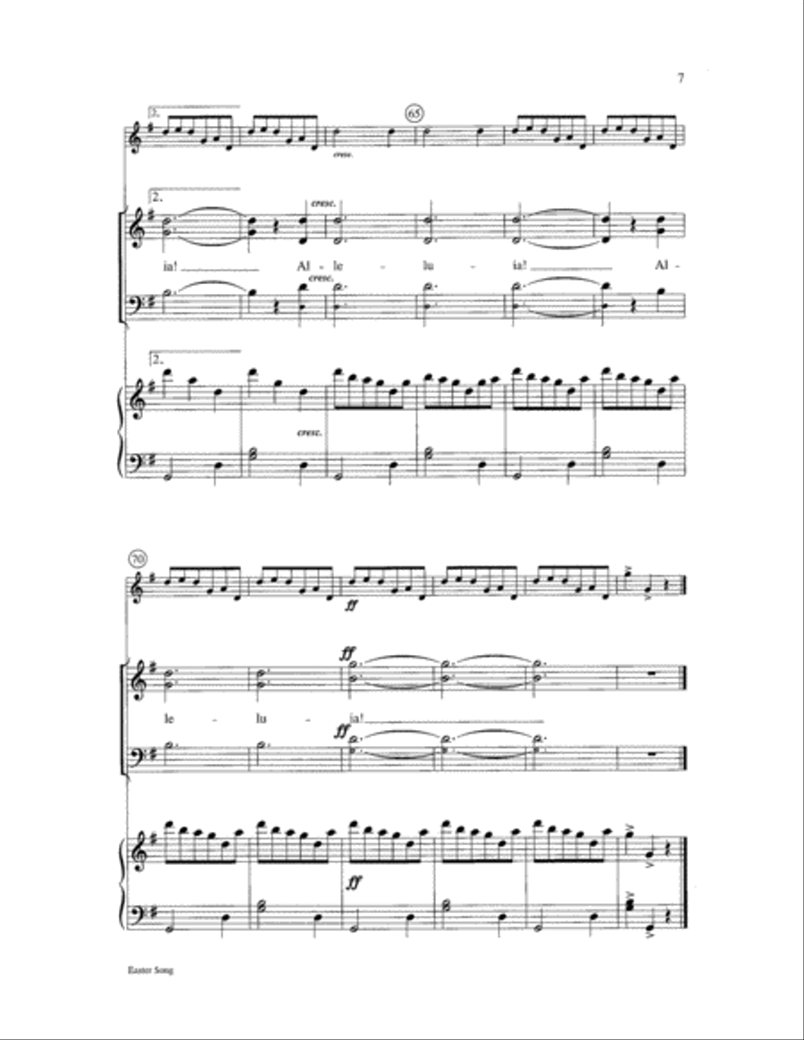 Easter Song 3-Part scores gallery preview page 7