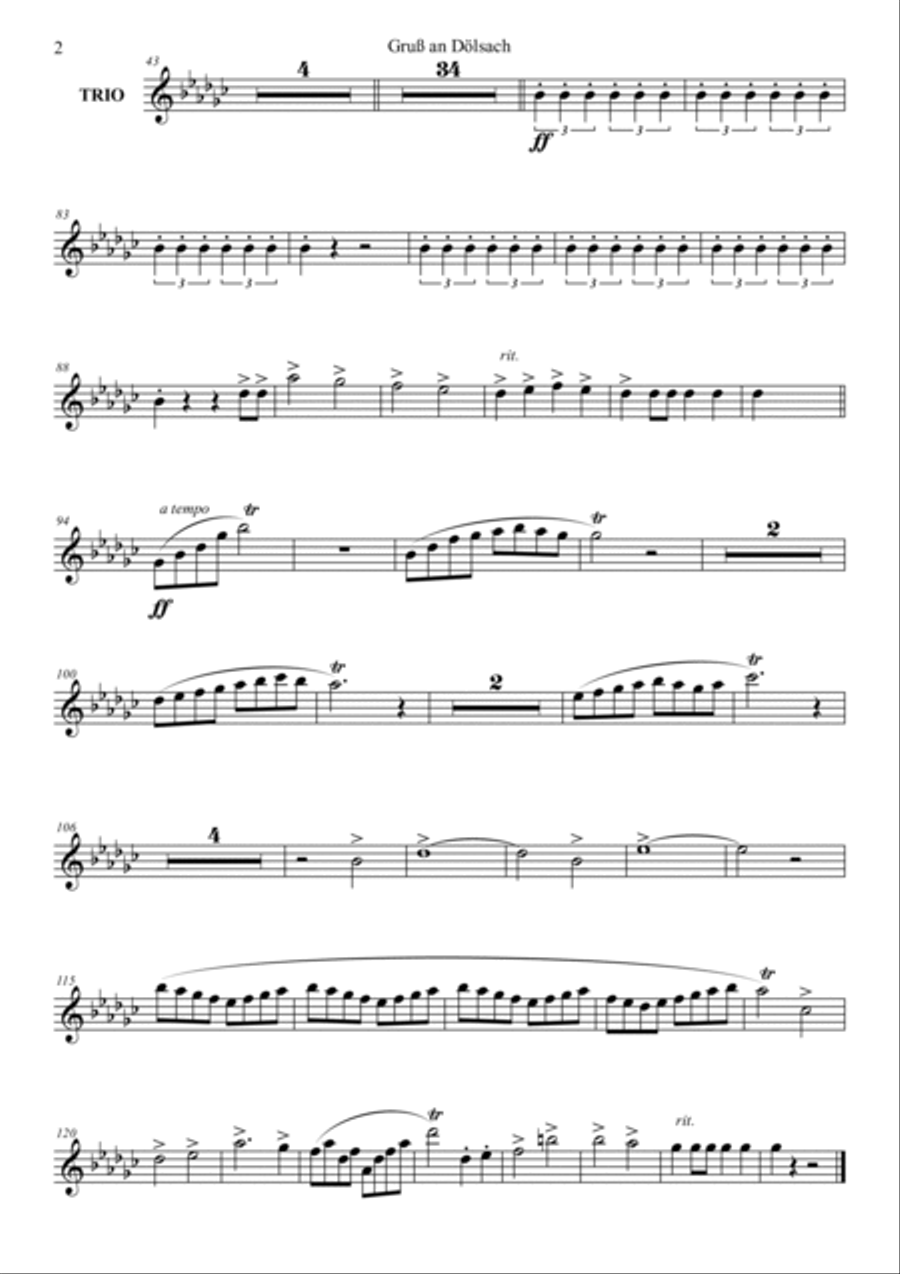 Gruß an Dölsach Parts Gruß an Dölsach Parts Concert Band scores gallery preview page 2