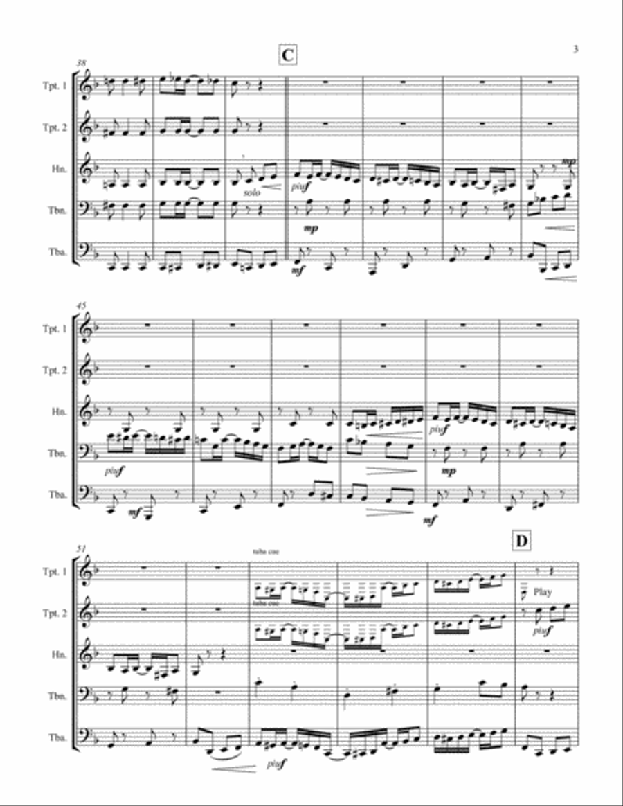 Red Pepper Two Step for brass quintet Brass Quintet scores gallery preview page 3
