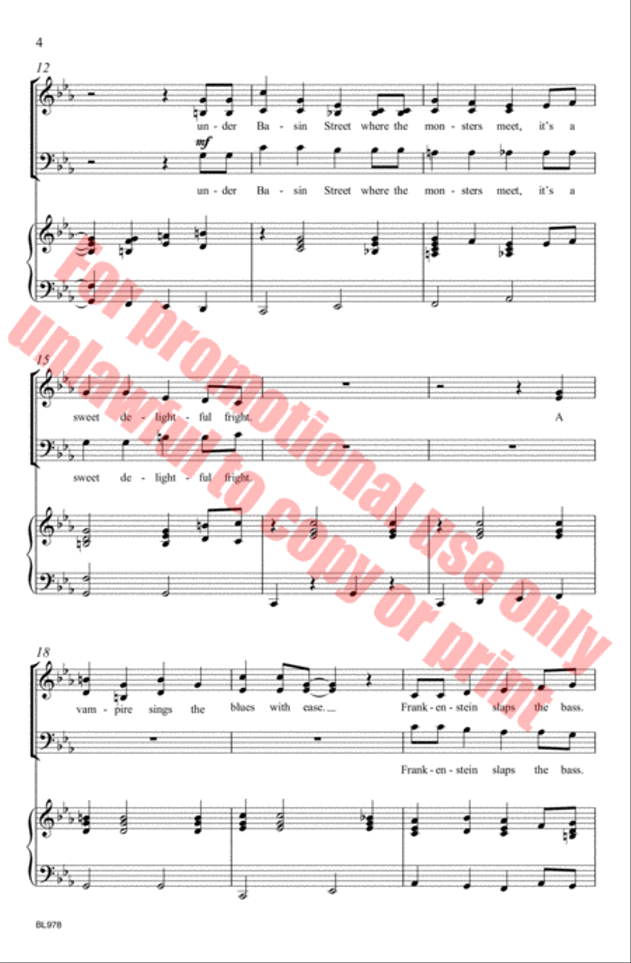 Mister Zombie's Jazz Club Choir scores gallery preview page 7