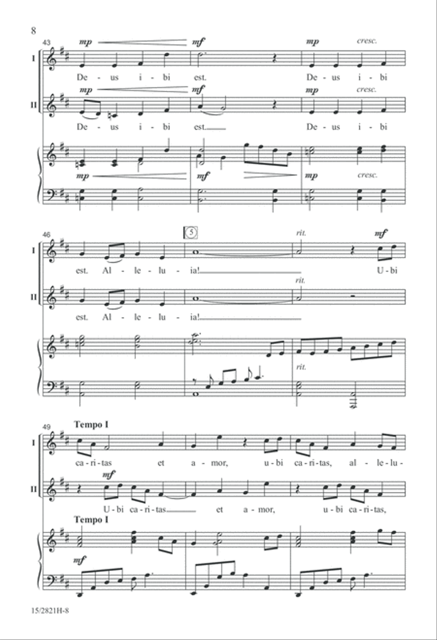 Ubi Caritas 2-Part scores gallery preview page 9