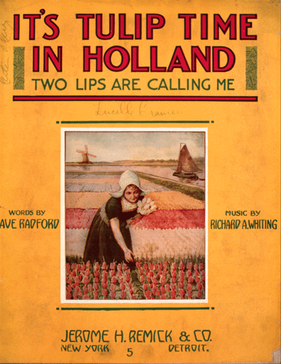 It's Tulip Time In Holland (Two Lips are Calling Me) Voice scores gallery preview page 1