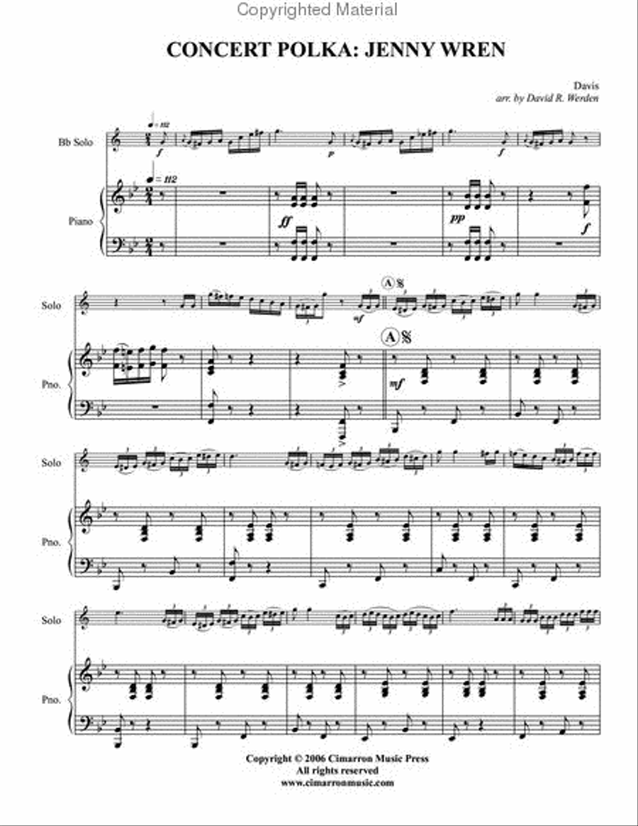 Concert Polka: Jennie Wren Euphonium scores gallery preview page 2