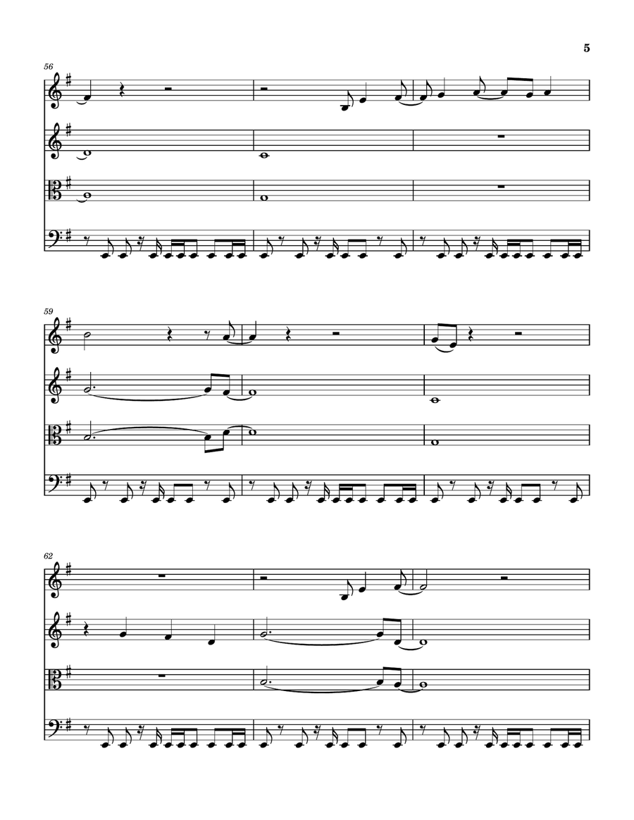 Medley: Faithfully with Separate Ways (Worlds Apart) String Quartet scores gallery preview page 6