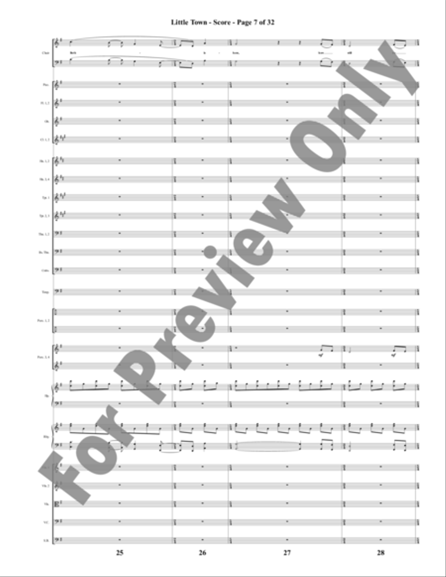 Little Town - Orchestration Little Town - Orchestration Choir scores gallery preview page 8