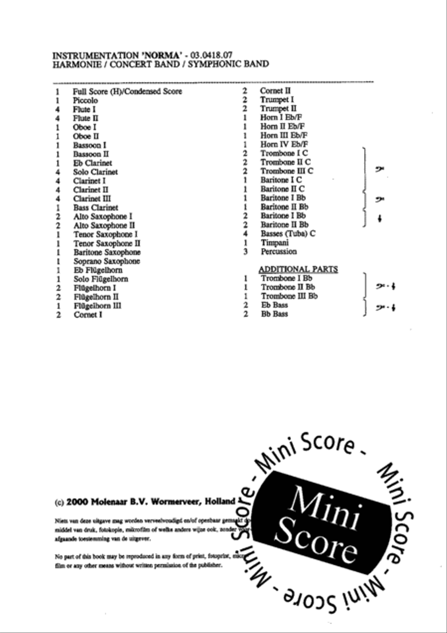 Norma Ouverture Concert Band scores gallery preview page 6