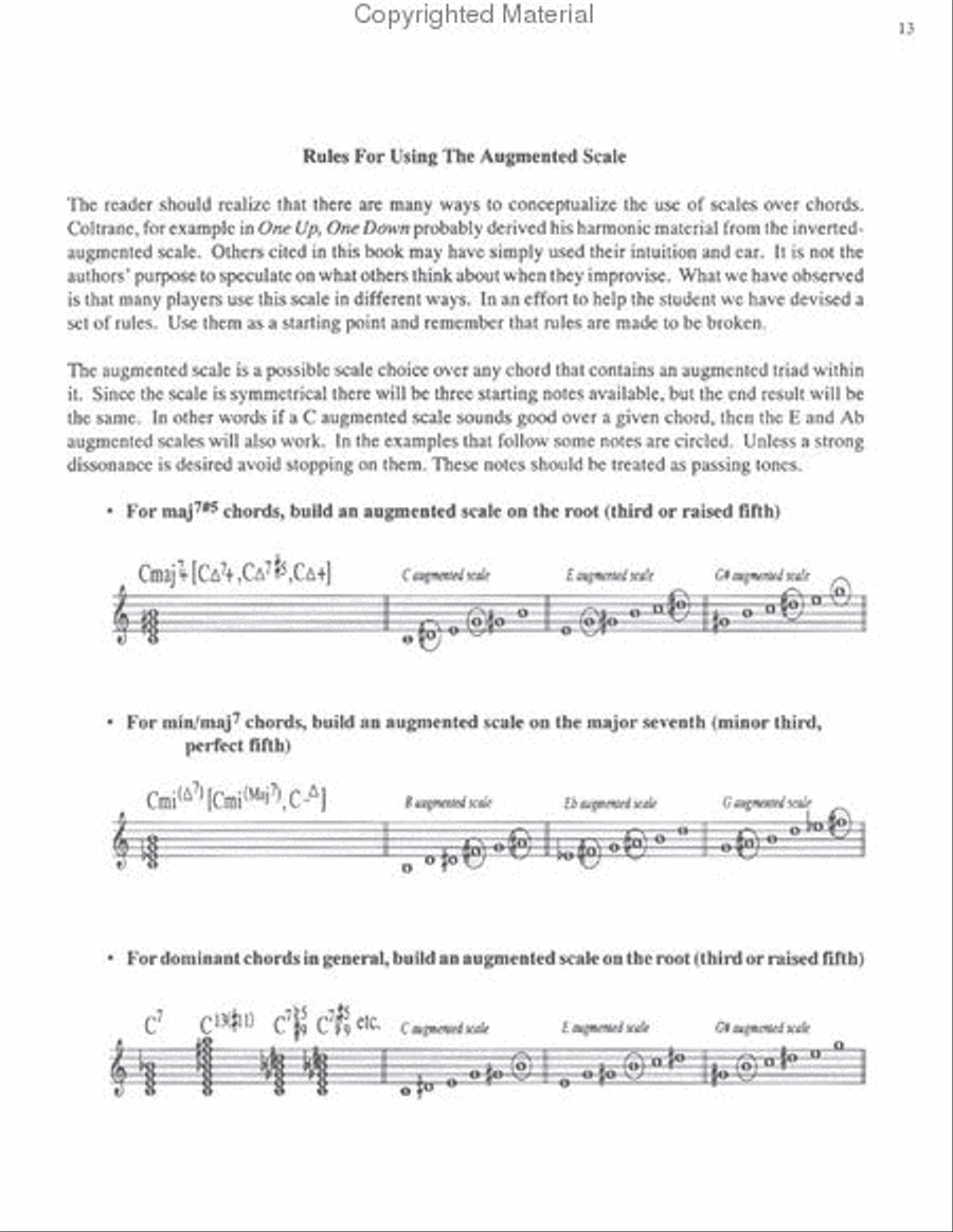 The Augmented Scale In Jazz C Instrument scores gallery preview page 3