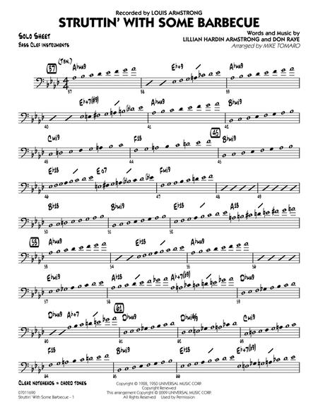 Struttin' with Some Barbecue - Bass Clef Solo Sheet