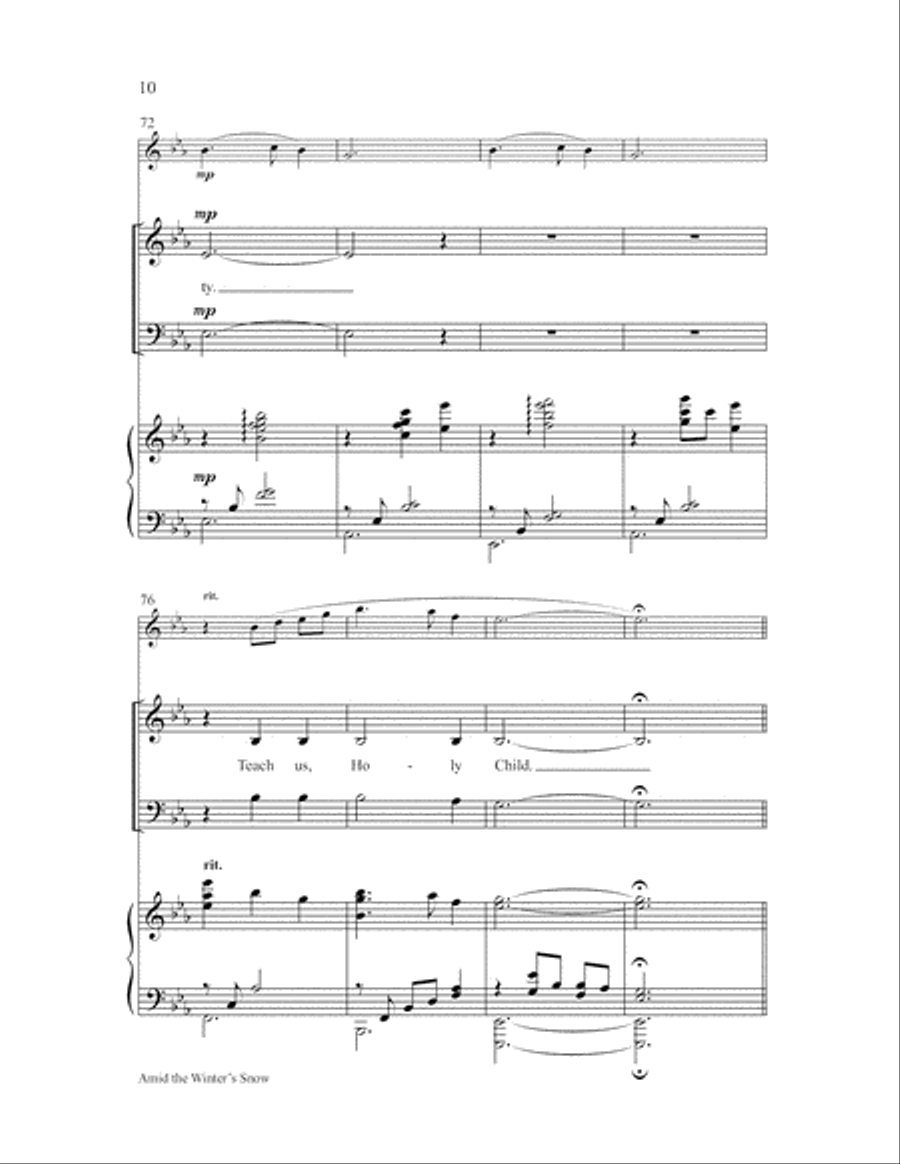 Amid the Winter's Snow Amid the Winter's Snow Choir scores gallery preview page 10