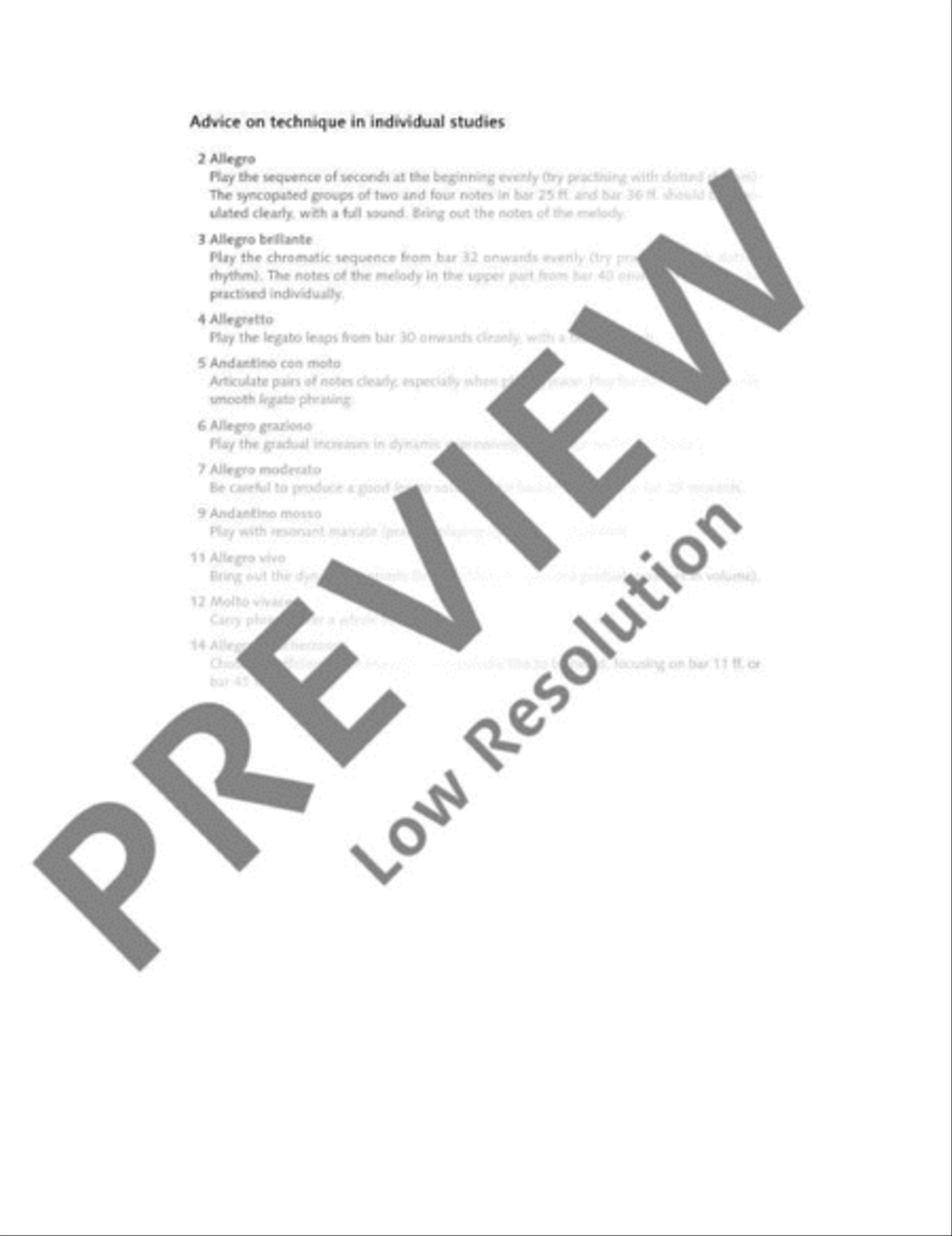15 Etudes modernes et progressives