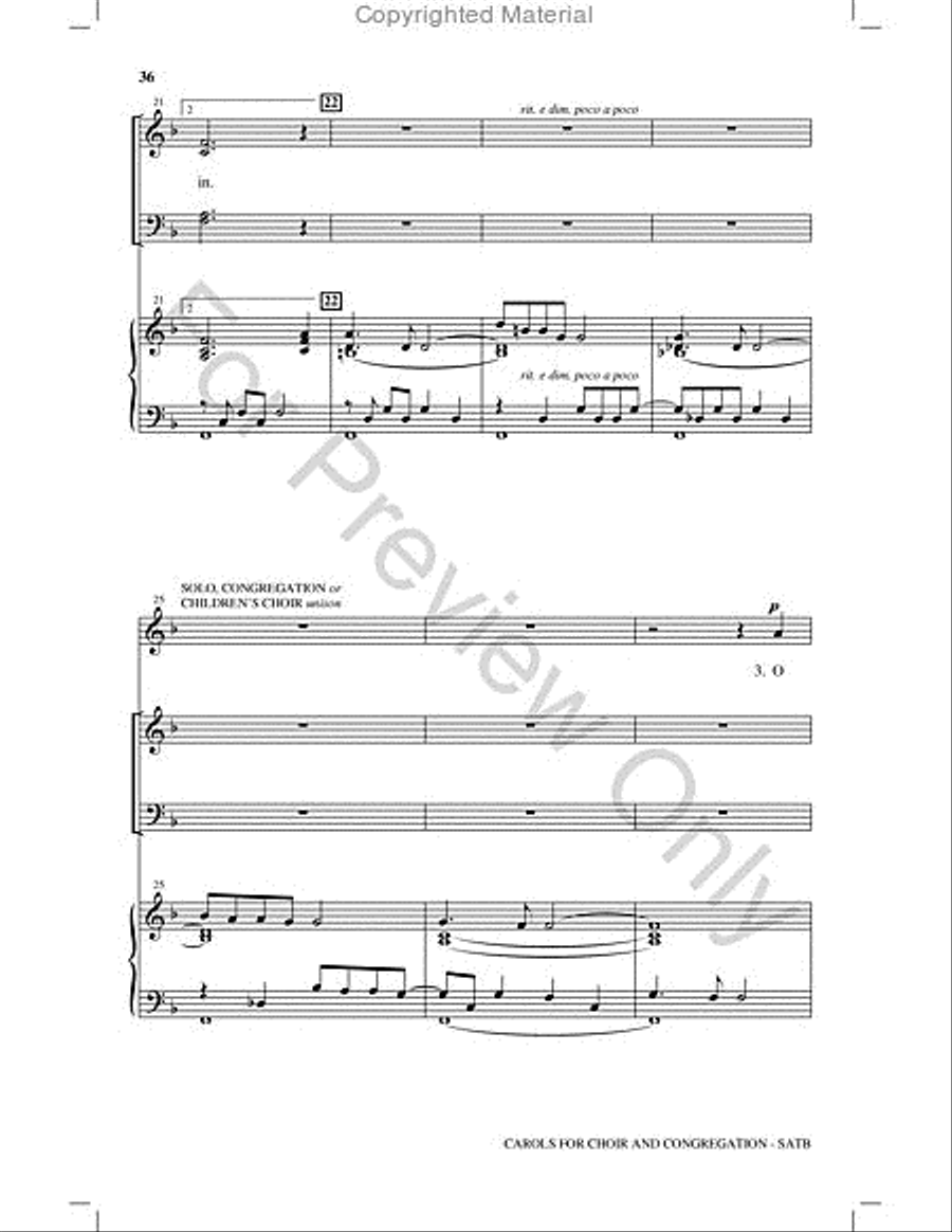Carols for Choir and Congregation Choir scores gallery preview page 35