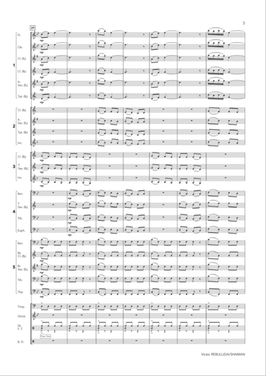 SHAMAN - Score Only Concert Band scores gallery preview page 5