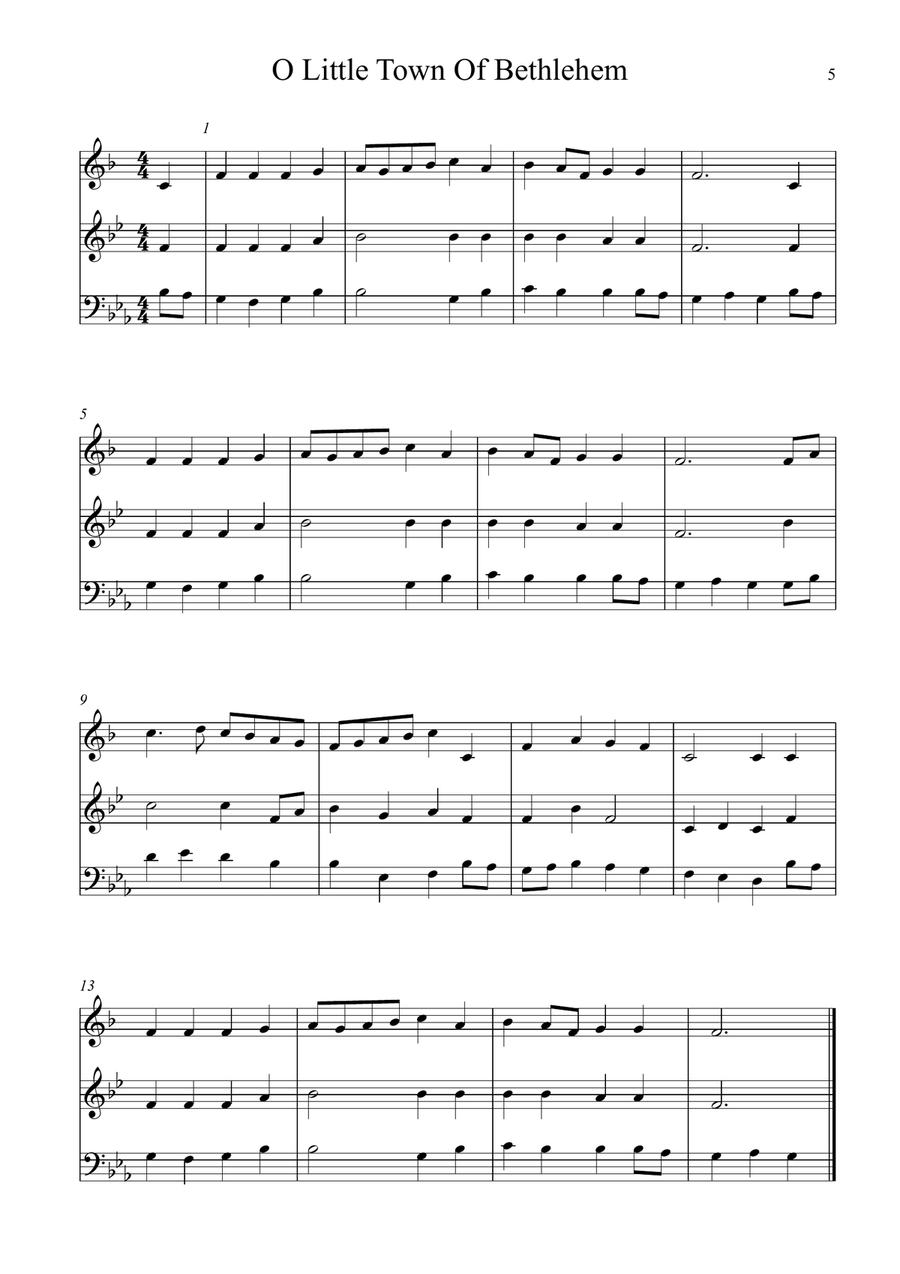 8 Christmas Trios for Trumpet, French Horn And Trombone Brass Trio scores gallery preview page 5
