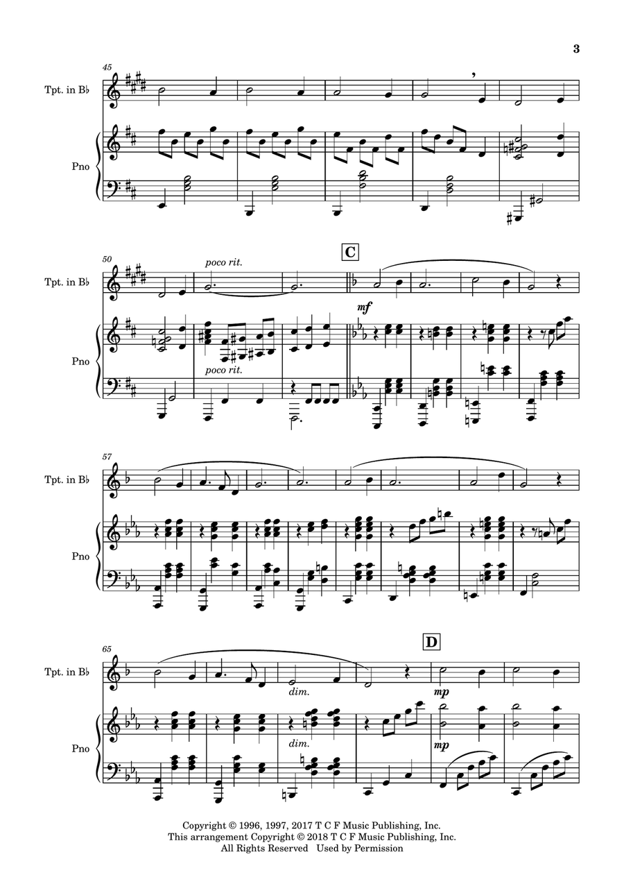 Once Upon A December B-Flat Trumpet scores gallery preview page 4