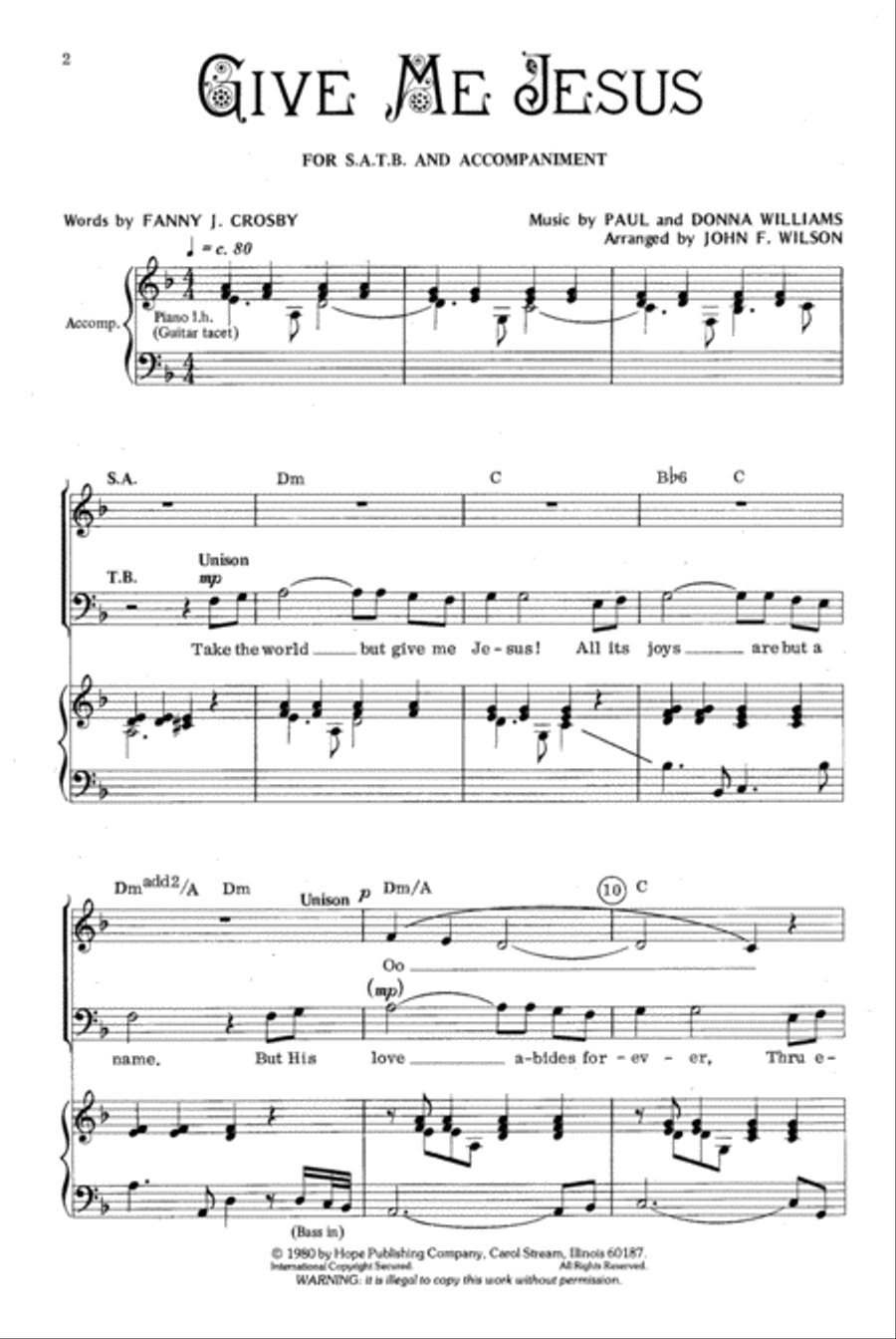 Give Me Jesus Give Me Jesus 4-Part scores gallery preview page 2