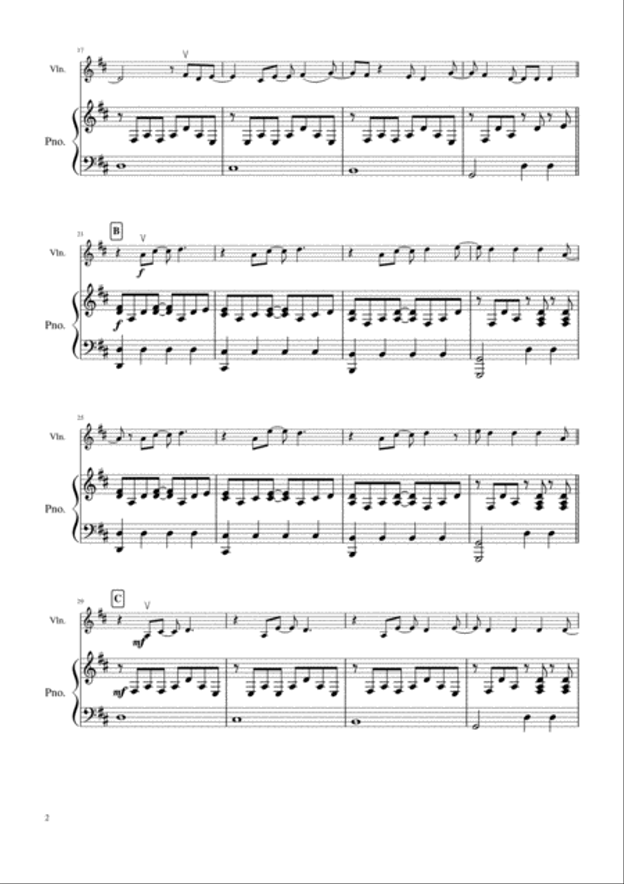 Wherever You Will Go Wherever You Will Go Violin Solo scores gallery preview page 3