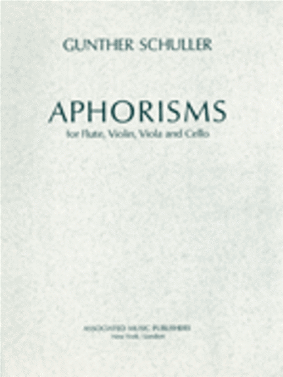 Aphorisms Flute scores gallery preview page 1