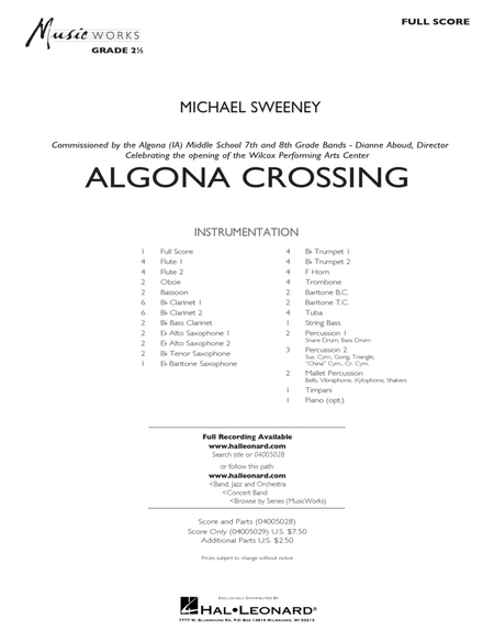 Algona Crossing - Full Score