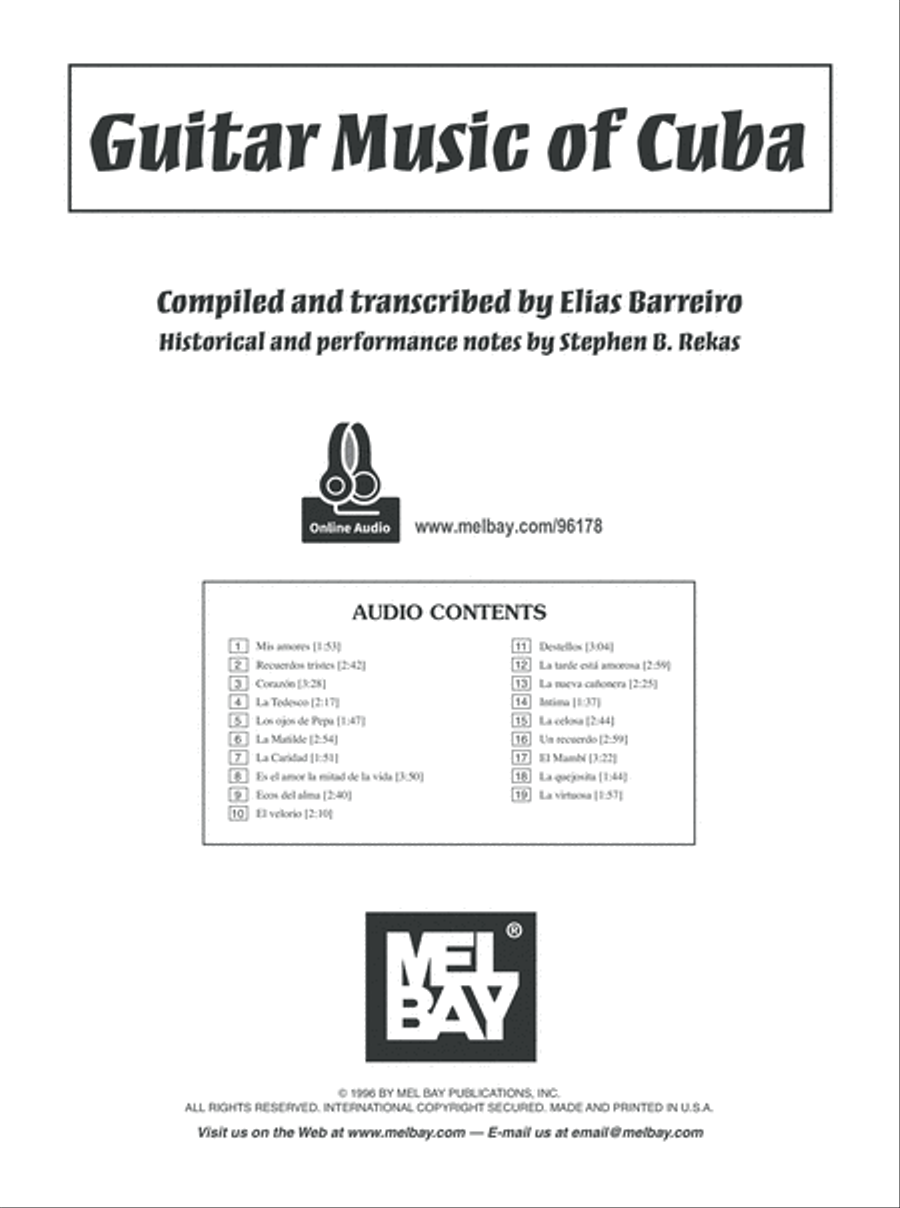 Guitar Music of Cuba Lute scores gallery preview page 2