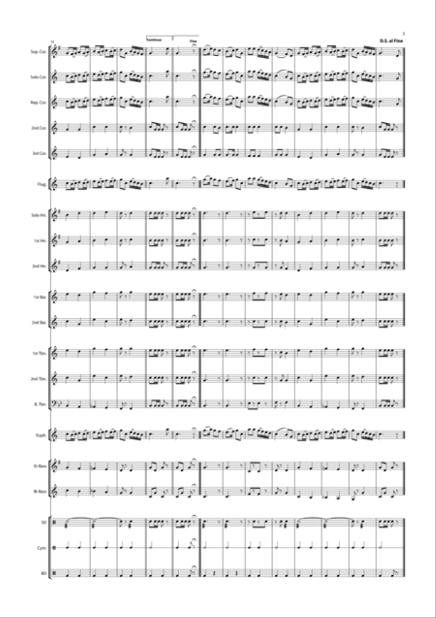 British Grenadiers - March Brass Band scores gallery preview page 3