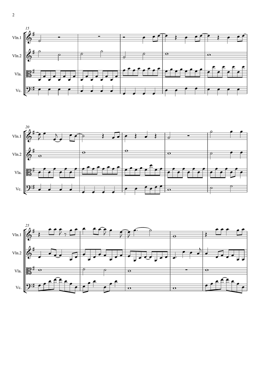A Million Dreams A Million Dreams String Quartet scores gallery preview page 2