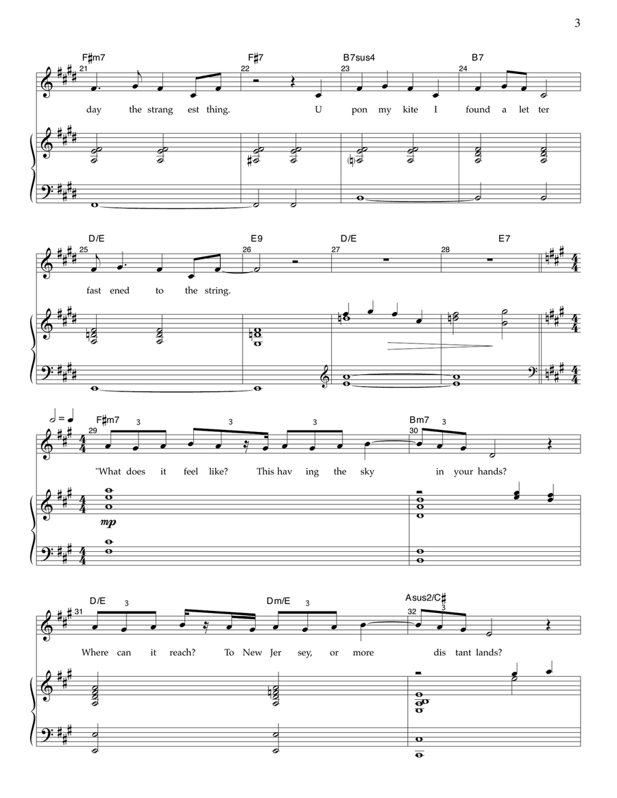 Taking Flight Piano, Vocal scores gallery preview page 3