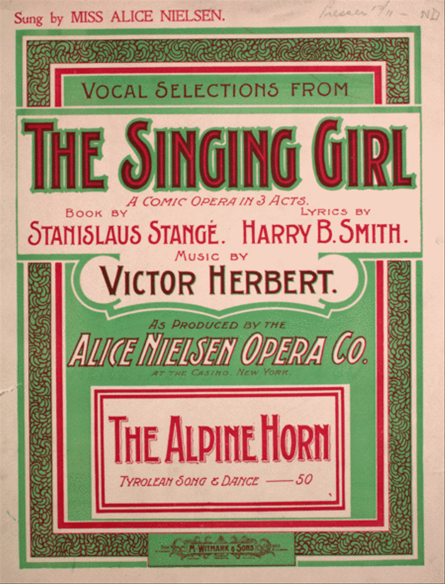 The Alpine Horn. Tyrolean Song & Dance Horn scores gallery preview page 1