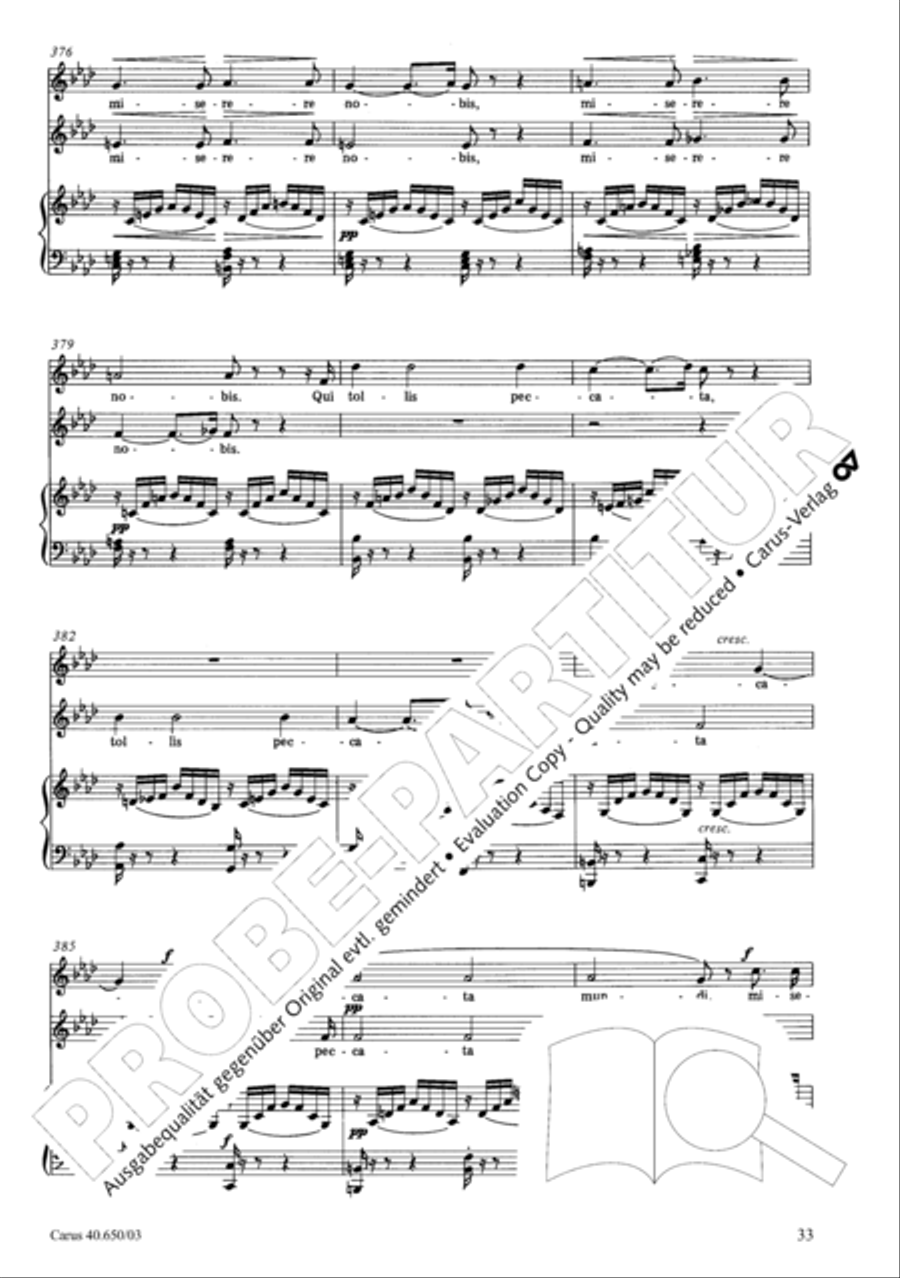 Petite Messe solennelle 4-Part scores gallery preview page 36