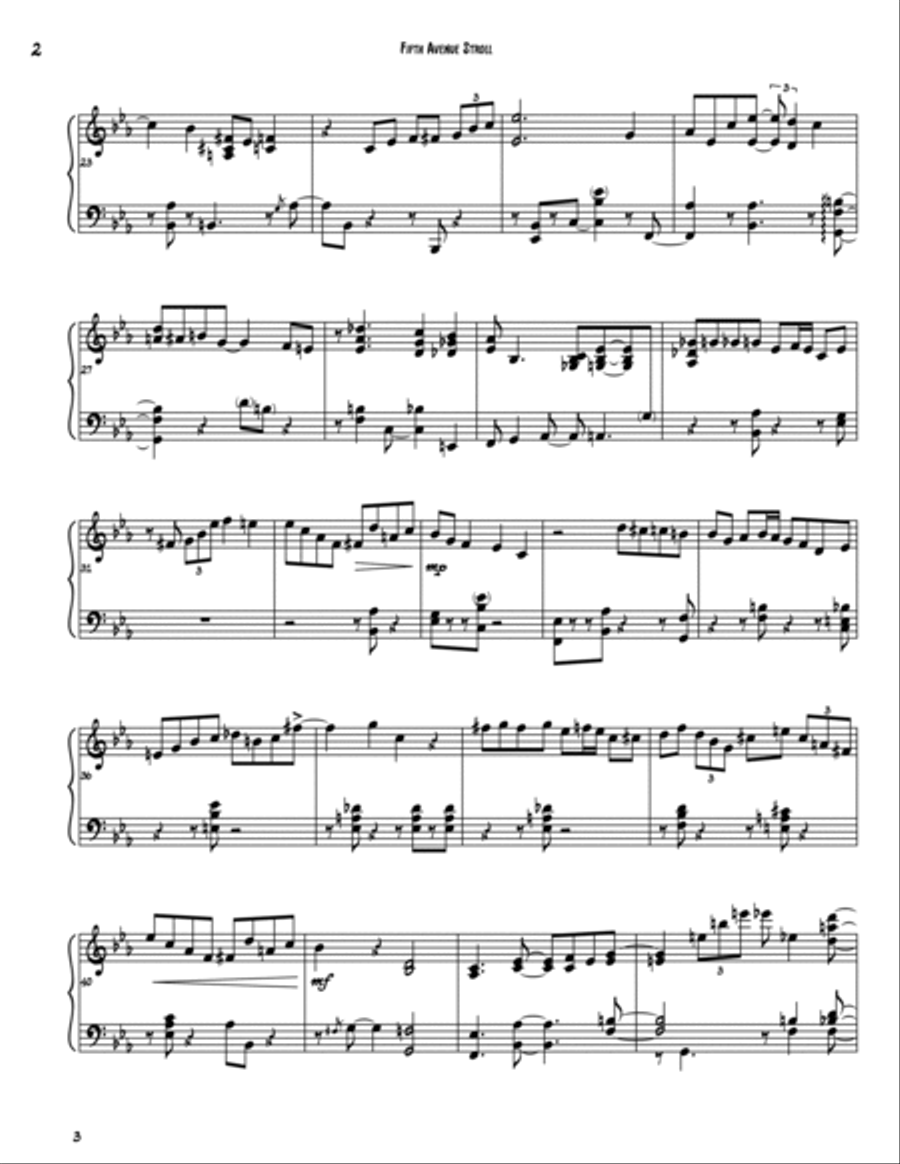 Fifth Avenue Stroll (iMovie Tune) Piano Solo scores gallery preview page 2
