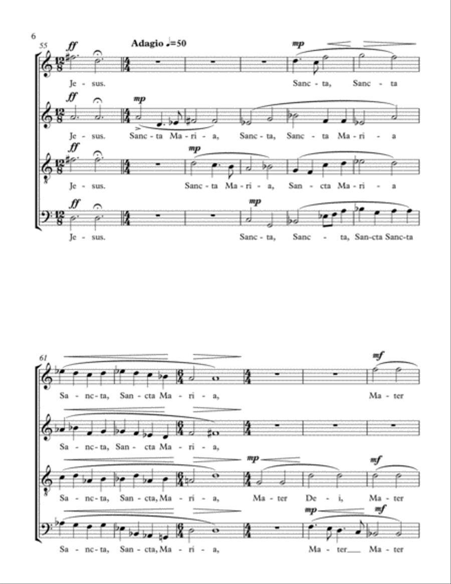 Ave Maria, Op. 17 Ave Maria, Op. 17 4-Part scores gallery preview page 6