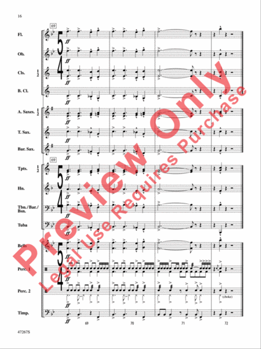 Of Pride and Power Concert Band scores gallery preview page 17