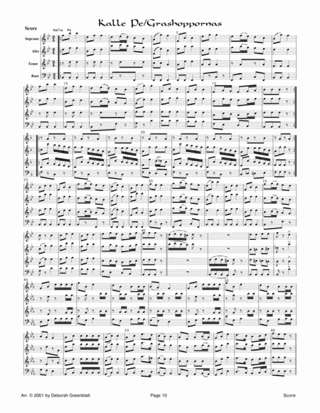 Polka Recorder Quartets - Score