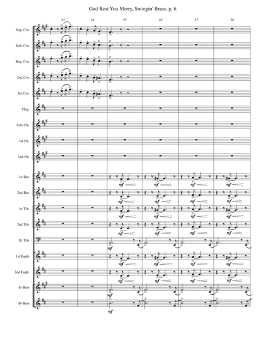 God Rest You Merry, Gentlemen Brass Band scores gallery preview page 6