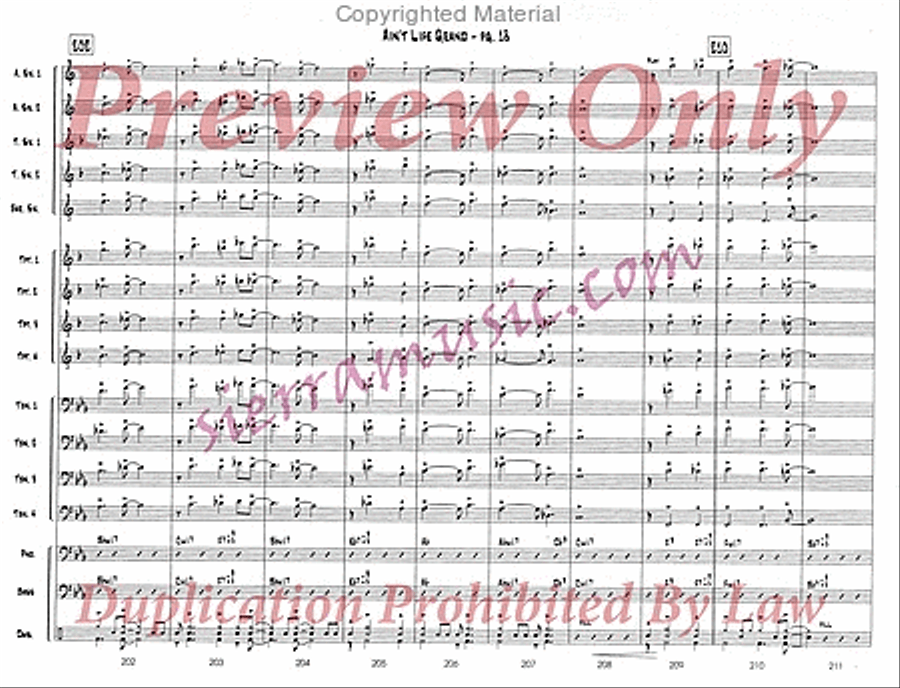 Ain't Life Grand Ain't Life Grand Big Band scores gallery preview page 19