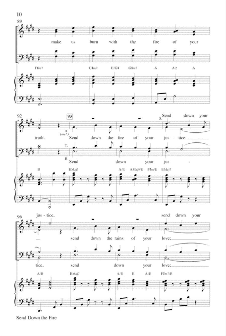 Send Down the Fire Choir scores gallery preview page 10