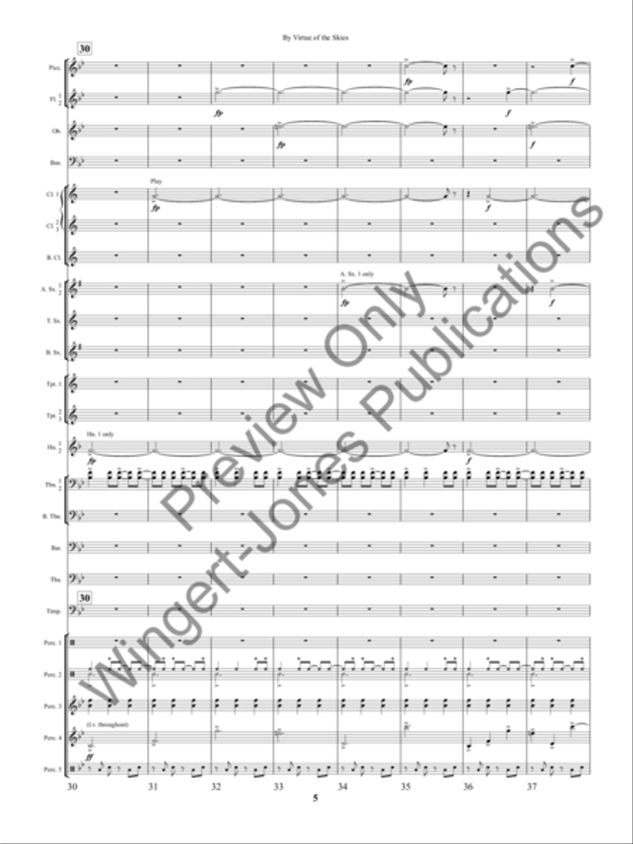 By Virtue of the Skies Concert Band scores gallery preview page 8