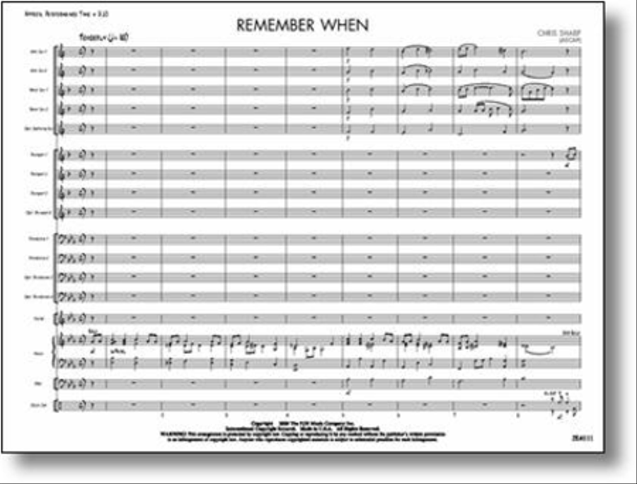Remember When Remember When Jazz Ensemble scores gallery preview page 1