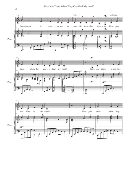 Were You There When They Crucified My Lord? (Alto or mezzo-soprano solo and piano)