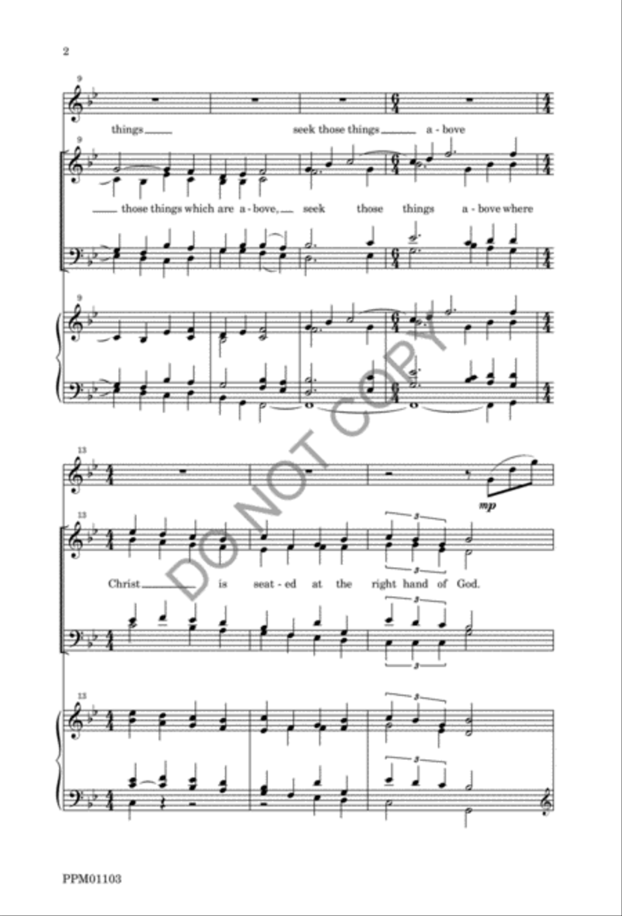 If You Would be Risen with Christ 4-Part scores gallery preview page 5