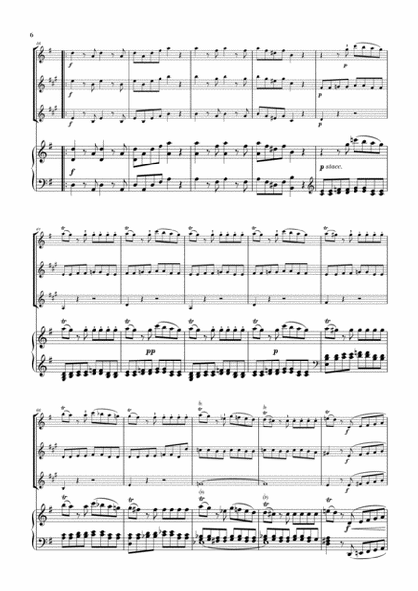 Eine Kleine Nachtmusik for Oboe, Clarinet, Bass Clarinet and Piano image number null