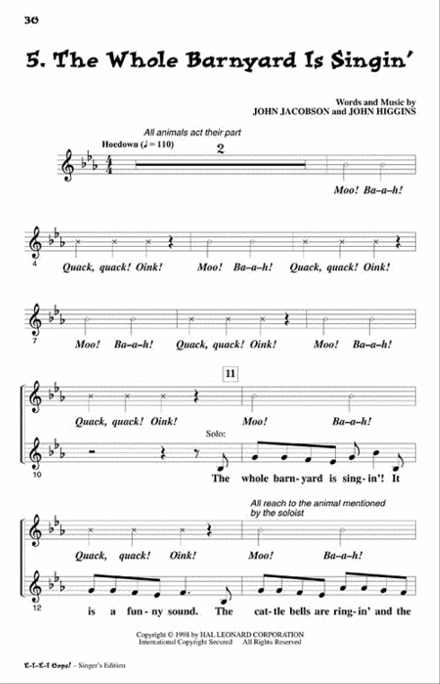 E-I-E-I Oops! (Musical) Choir scores gallery preview page 7
