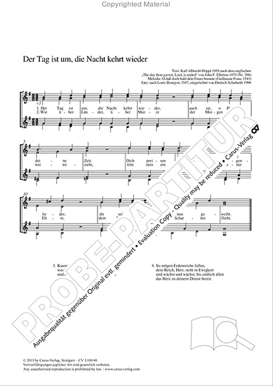 Der Tag ist um, die Nacht kehrt wieder SSAA scores gallery preview page 2
