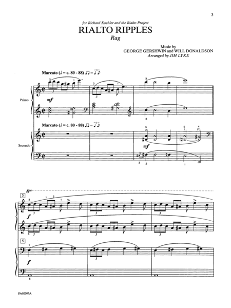 Rialto Ripples - One Piano, Four Hands